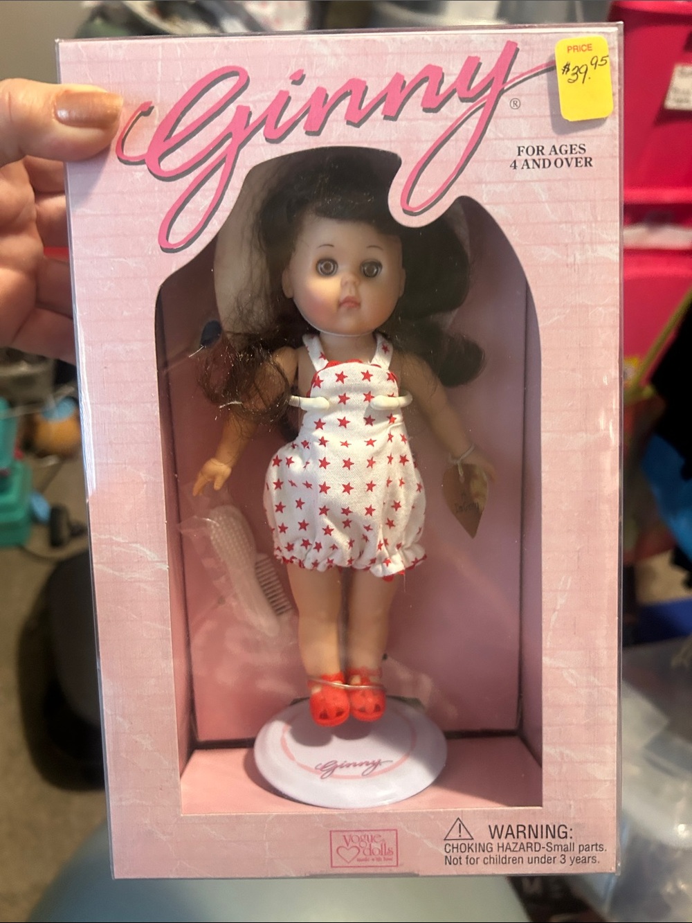 Vintage Vogue Ginny Doll a day at the beach in Red Star Romper new